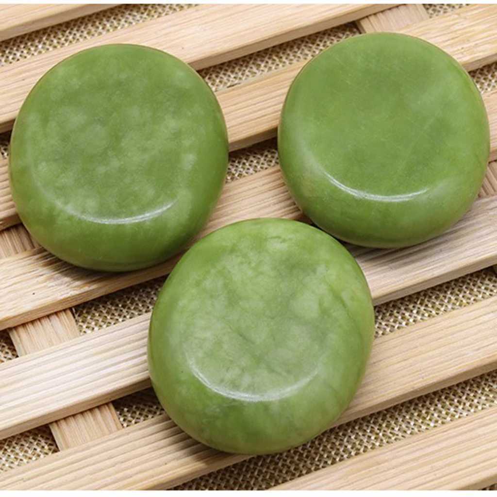 Массажные камни камни зеленый нефритовый массаж горячий рок теплый нагреватель камень для ухода за кожей и легкость боли для тела на лице.
