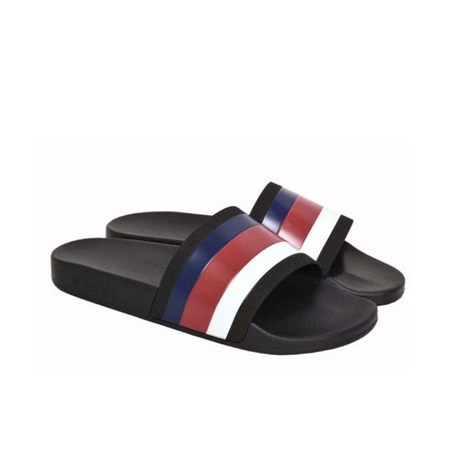Designer Slip-On décontracté sandales avec une boîte de luxe Peep Toe non slip semelles unisexes pantoufles légères plage d'été classique ade plat chaussures