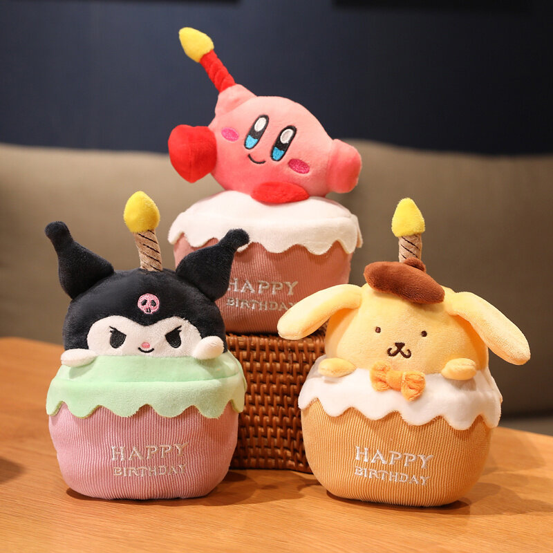Cartoon Kuromi Cake Doll Singing Star Kabi Children's Birthday Gift Plush Toy Candle Series