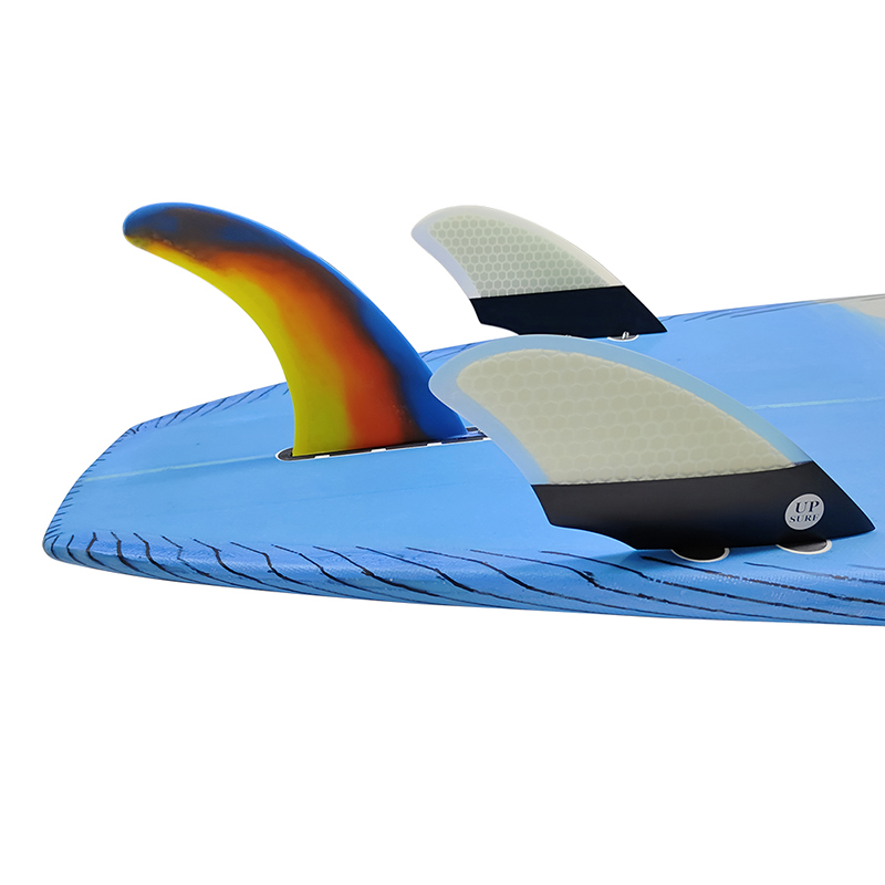 7 Zoll Single Fin Longboard Surf Quilhas Gradient Stand Up Paddle Center Fins Single Tab Quilhas für Long Board SUP -Zubehör