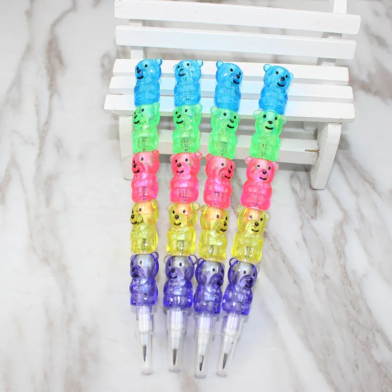 Pencils Kawaii Crystal Bear Mechanical Pencil Creative Automatic Pen stationery gift School Office writing Supplies