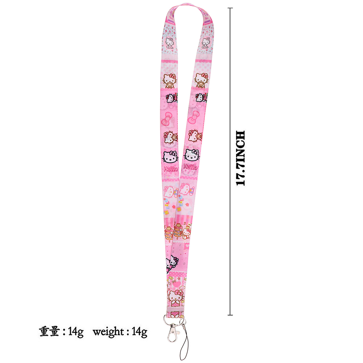 Lanyard mignon pour clé à manche Lanyard Carte d'identité d'identité de carte d'identité support de chaîne de clés porte-clés japonais anime clés accessoires accessoires