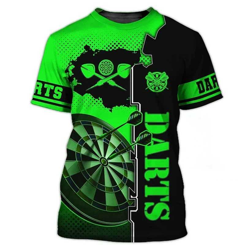 Camisetas masculinas Darts Juego de camisetas de moda para hombres Manija corta Camiseta estampada de estilo estampado Tops Casual Tops casuales de Hip Hop Casual