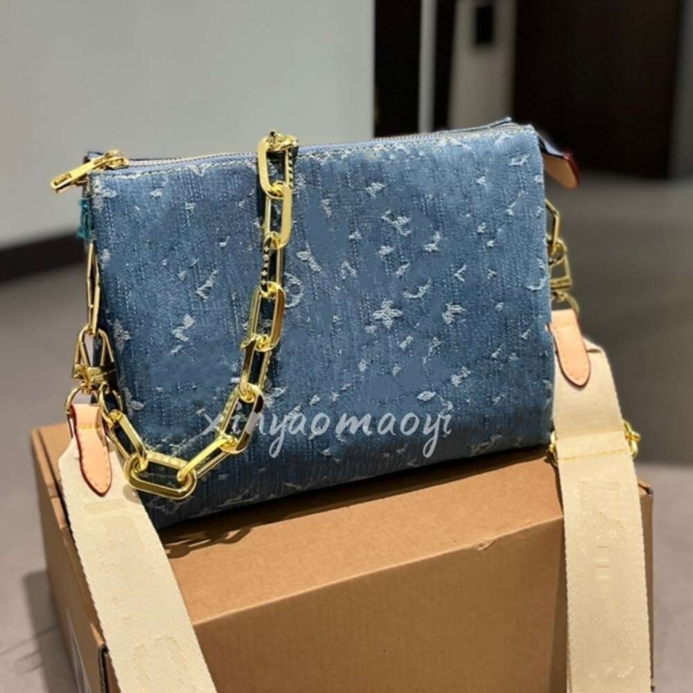 Designer Bags Vintage denim schouder handtas portemonnee tas dames jeans nooit crossbody kussen bakken grote capaciteit