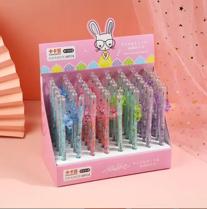 Pencils Cute Rabbit Pendant Mechanical Pencil Creative Automatic Pen stationery gift School Office writing Supplies