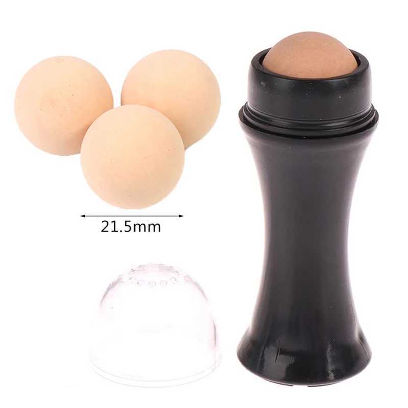 Massagebenar Rockar Ansiktsolja Absorberande olja Borttagande verktyg Vulkaniskt Stone Oil Absorberande Roller Ball Rolling Rod för att ta bort ansiktsfett 240403