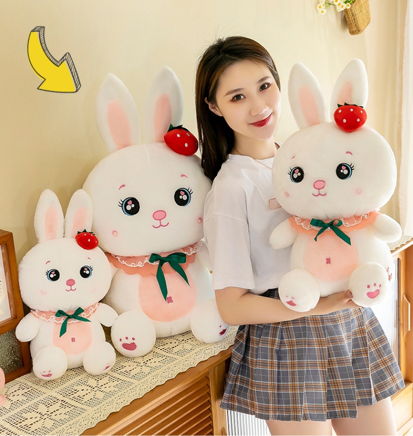 Dumb and Cute, Soft White Rabbit Plush Toys, Little Rabbit Dolls, Children's Pillows, Women's Birthday Gifts, Cloth Dolls Wholesale