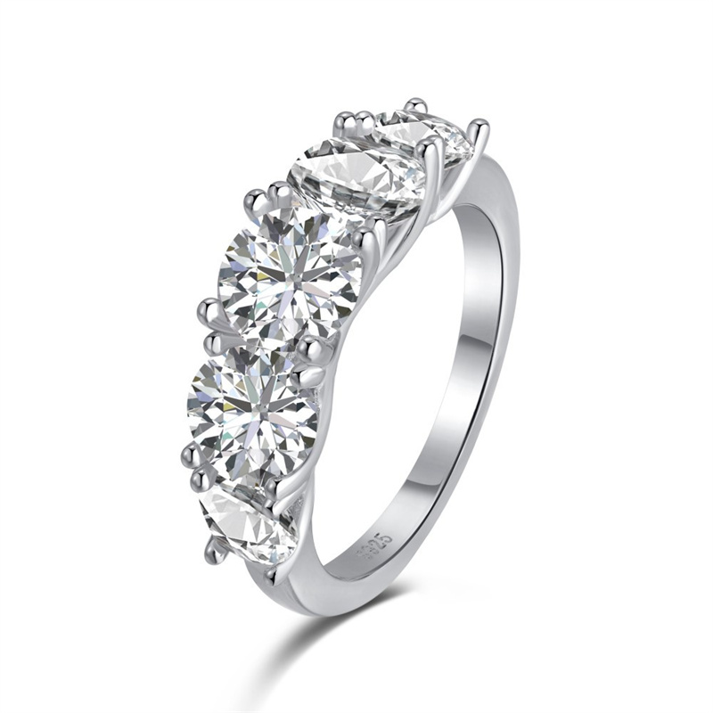 1ct Diamond Rings for Women Wedding 925 Серебряный серебряный дизайнерский дизайнерский кольцо женщина вечеринка 5A Циркония