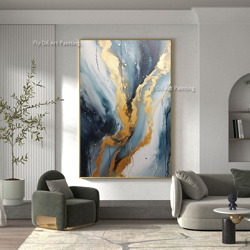 Abstract Minimalist Texture Oil Painting su tela grande parete arte personalizzata dipinto in tela personalizzato dipinto in oro fatto a mano decorazioni da parete oro soggiorno camera da letto