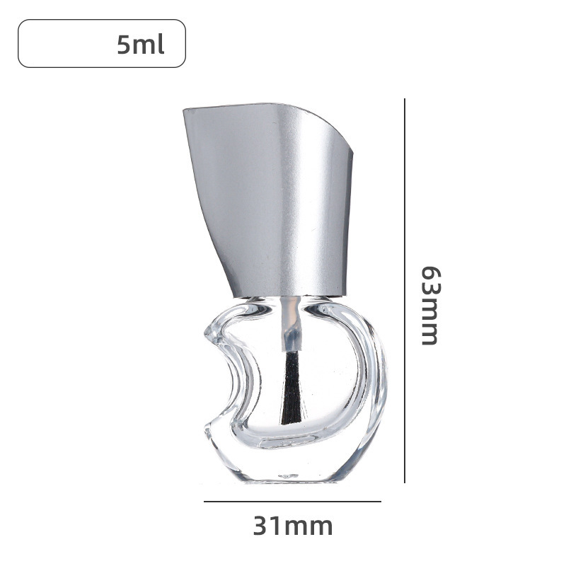 空のマニキュアガラスボトルクリアポータブルネイルUVジェルコンテナ補充可能なボトルスクエアラウンド化粧品チューブ