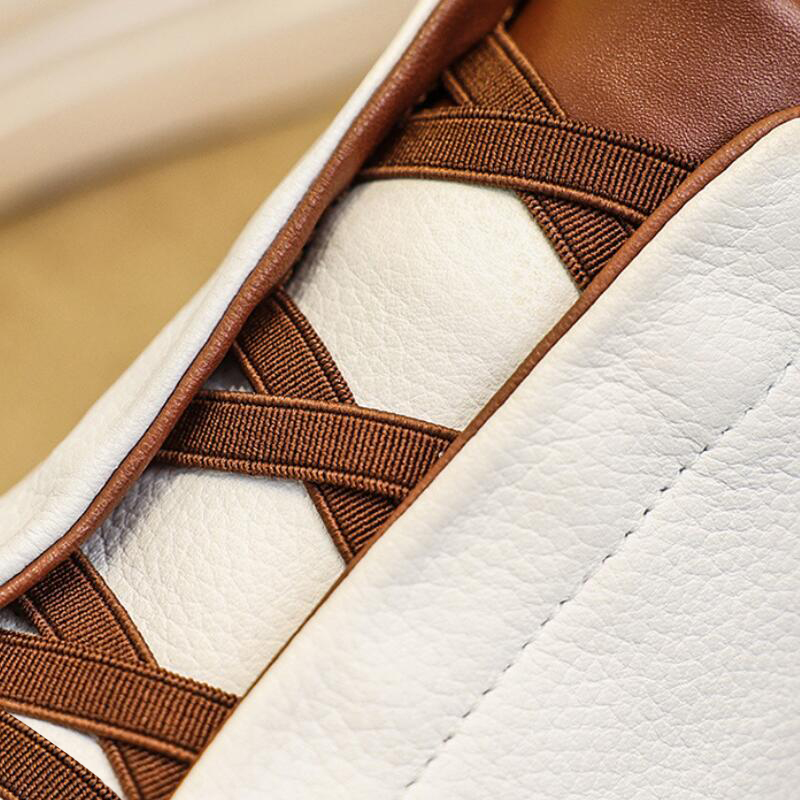 Italian Genuine Leather Men's Shoes New White Casual Shoes Non-Slip Outdoor Comfortable Men Sneaker Sport Tennis Designer Shoe A3