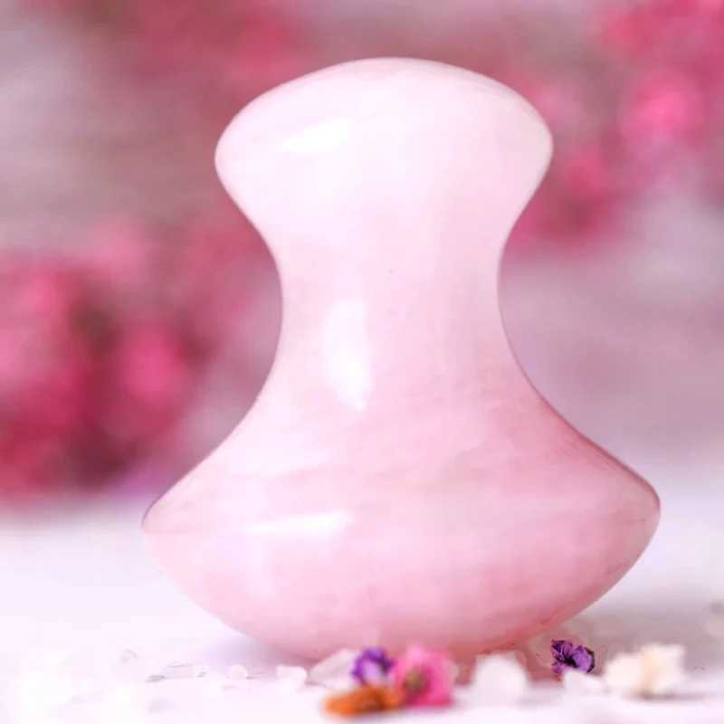 Rochas de massagem rochas jade roller face gua sha conjunto de ferramentas rosa quartzo cristal stone massager cuidados com o corpo facial do pescoço de saúde raspador 240403