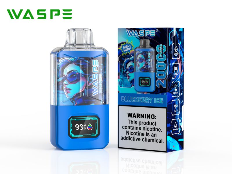 Waspe Box Puff 20000 EタバコキットVaper Bang 20Kパフ使い捨てベイプペンメッシュコイル充電式650mahバッテリー蒸気0％2％3％5％