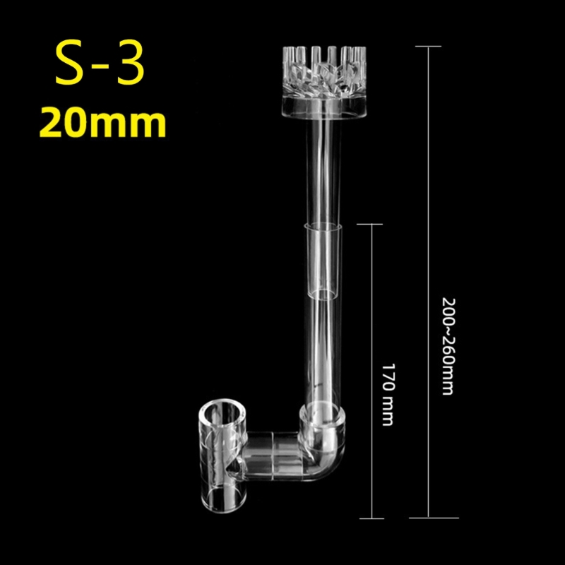 Plastic aquaria skimmer transparante buis spinoppervlak Instroom van de uitstromen filter