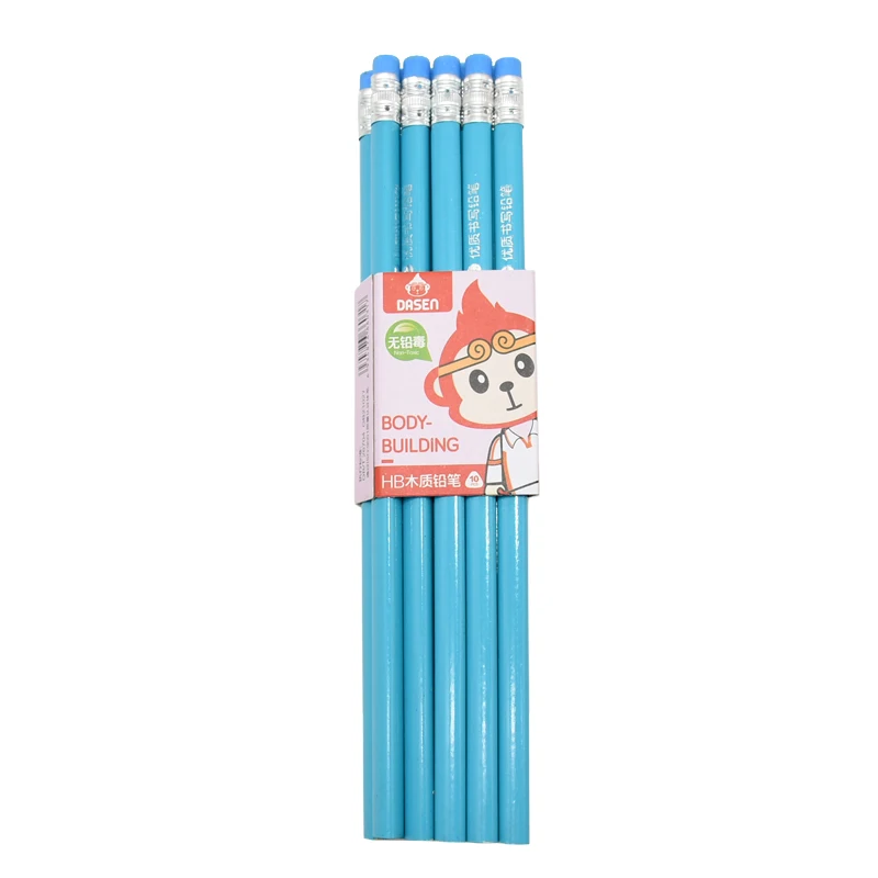 Kurşun kalemler klasik yeni düz renkli günlük kalem Kauçuk ekli hb yazma yazma yazma kalem ofis kırtasiye öğrenmek