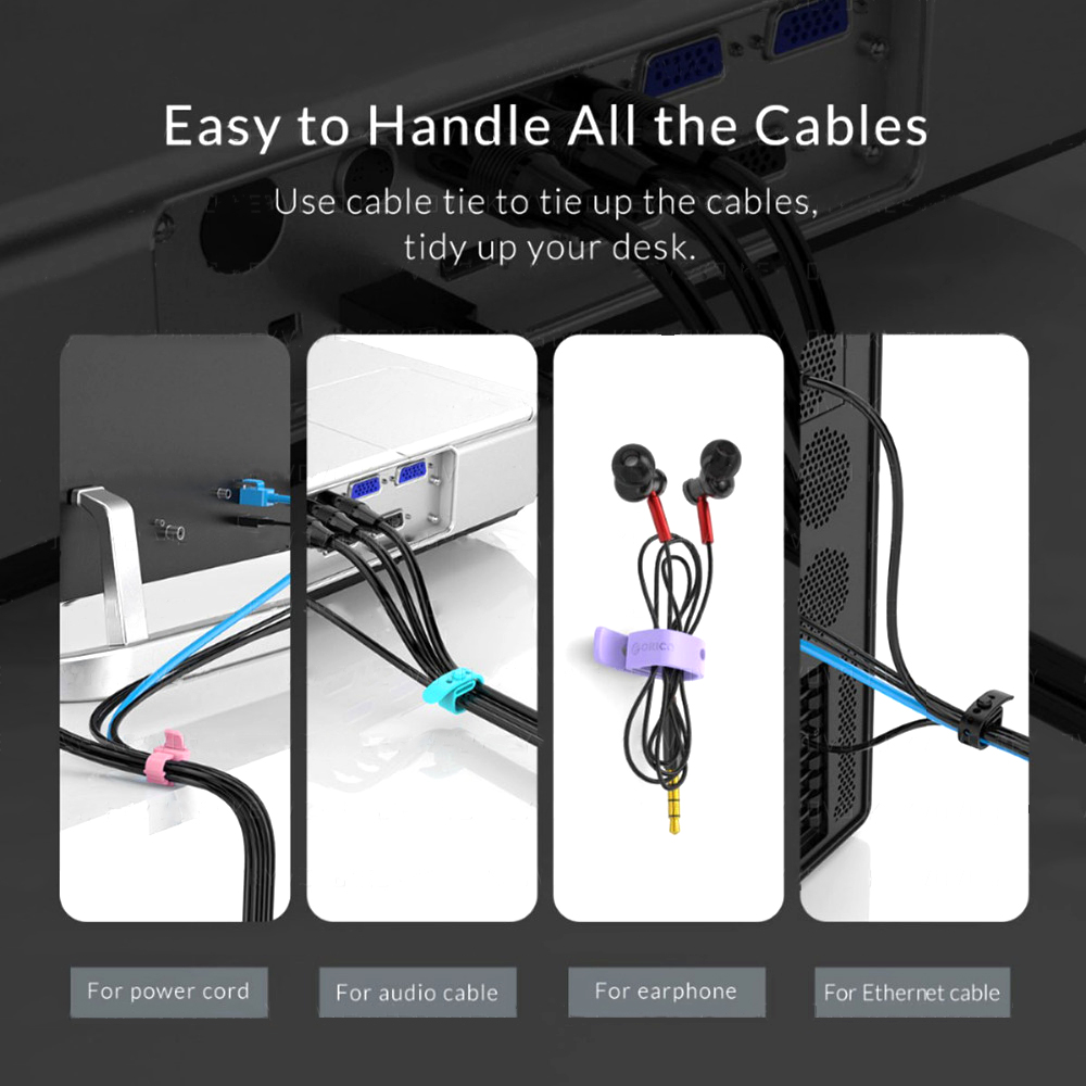 4/12/Cable de silicona Cable de cable Cable de cable Ataión Organizador Ordenador Cable de auriculares Cable de cable de auriculares Organizador Cable USB Cable