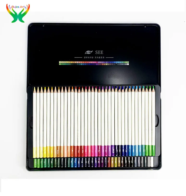 Crayons Qianxunwuyu 72 Couleurs de couleur huileux crayons art pinces coloriage cadeaux créatifs artistes artistes de bureau étudiant