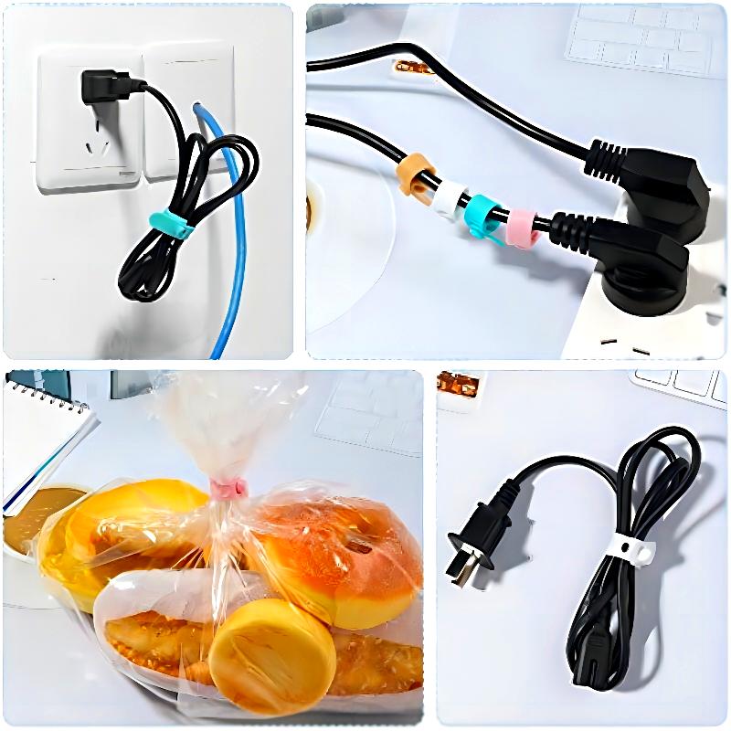 5/Silicone Cable Straps Charger Cord Management Cable Organizer Ties Wire Manager Mouse Earphones Holder Data Line Winder