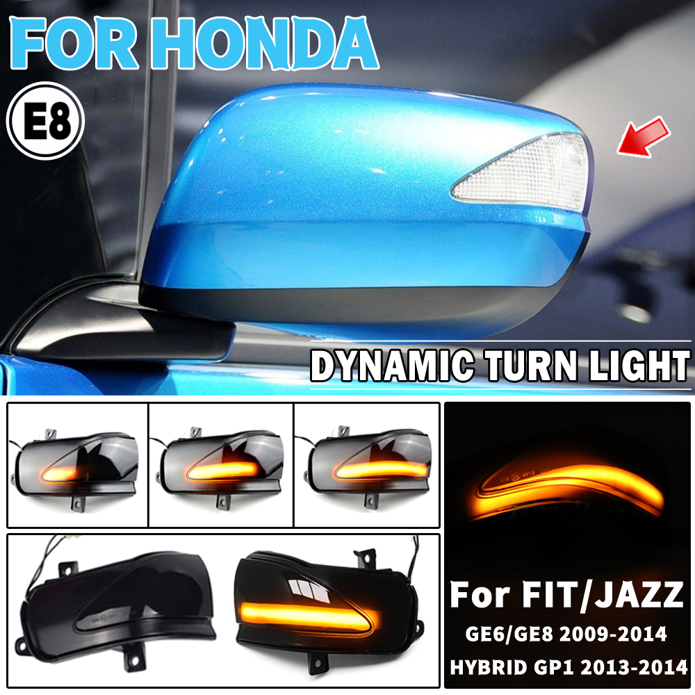 For Honda Insight Fit Honda FIT/JAZZ GE6/GE8 HYBRID GP1 INSIGHT ZE2 LED Dynamic Side Mirrors Turn Signal Light Indicator Lamp