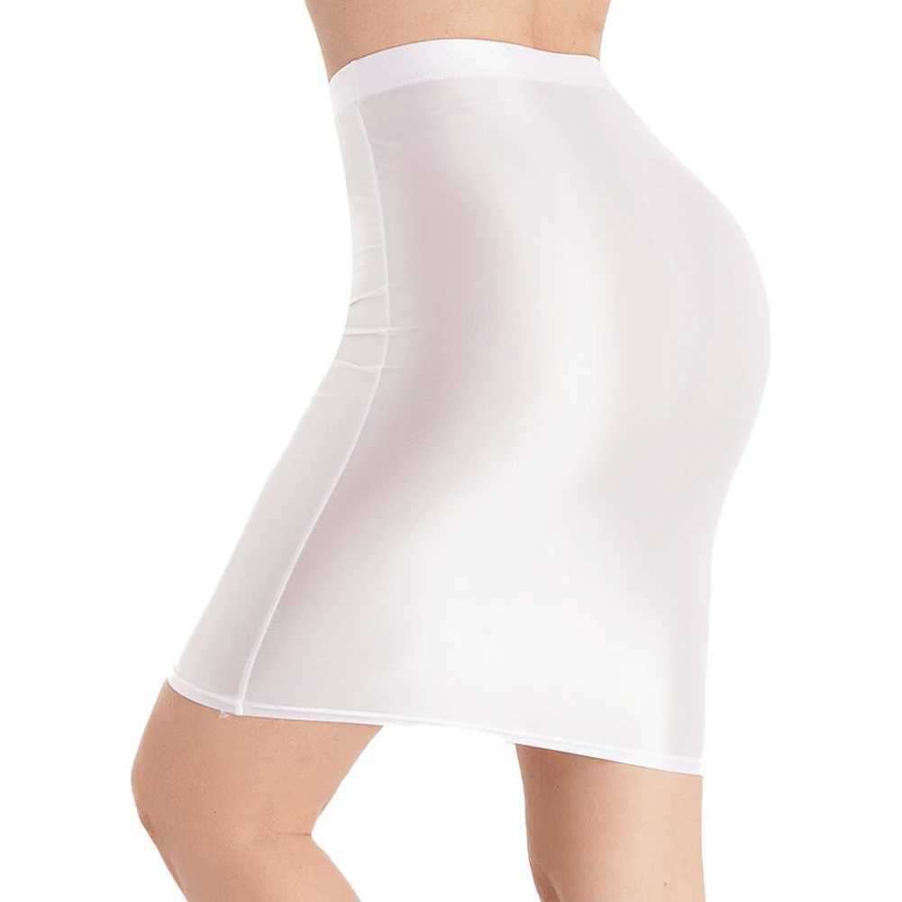 Vestidos sexy urbanos mulheres brilhantes e brilhante cintura high lápis Mini-camiseta camisetas elásticas camisetas clubes de clubes 2023 Fashion A-line Sexy Tight Saia