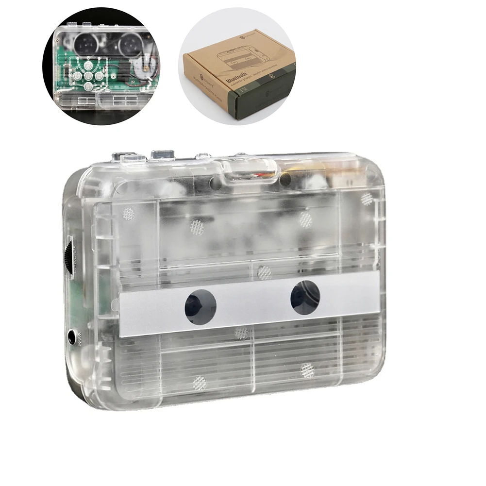 s Cassette Player FM Radio Bluetoothcompatible Music Audio Tape Player with Auto Reverse Playback