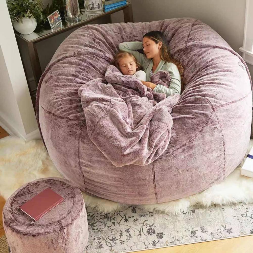 150cm Removal Thicken Lazy Bean Bag Cover Giant Couch Been Bag Autumn Winter Sofa Slipcover Furniture Accessories