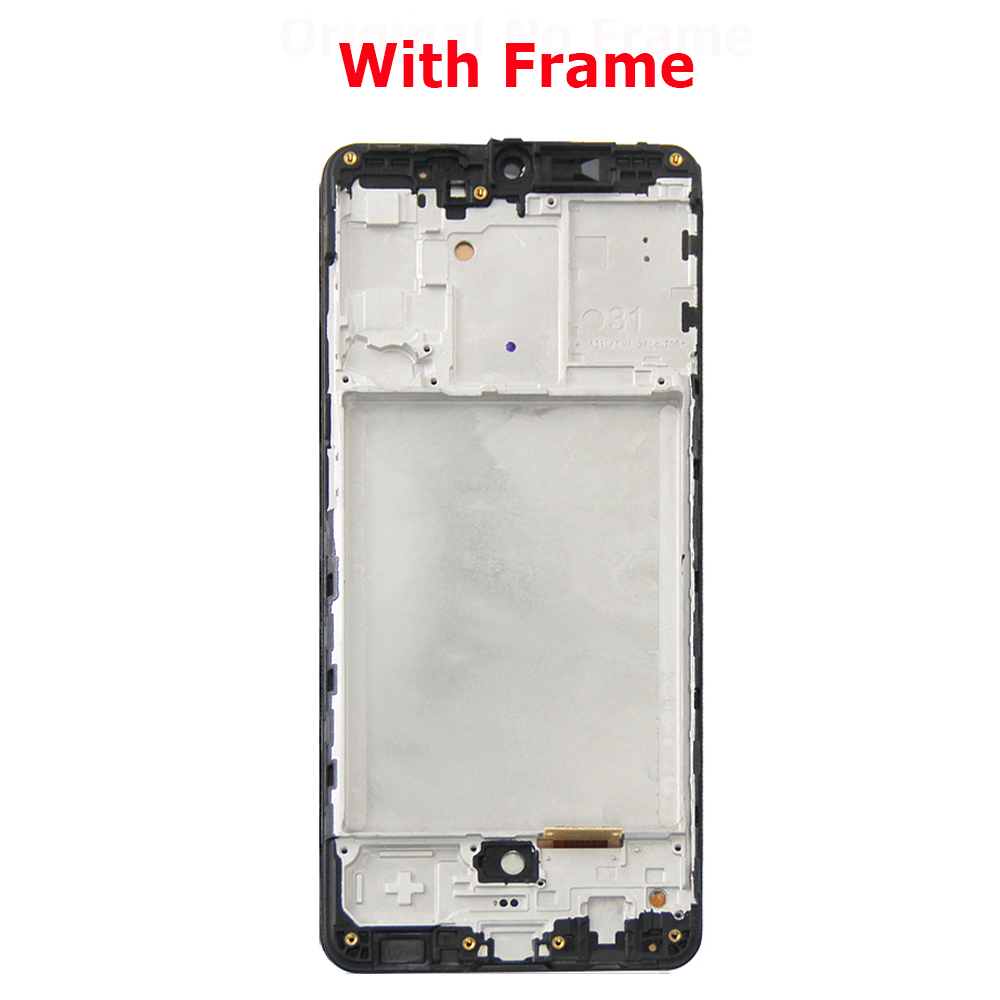 6.4"Super AMOLED For Samsung A31 Display TWith Frame ouch Screen Digitizer Replacement For Samsung Galaxy A31A315F Lcd Display