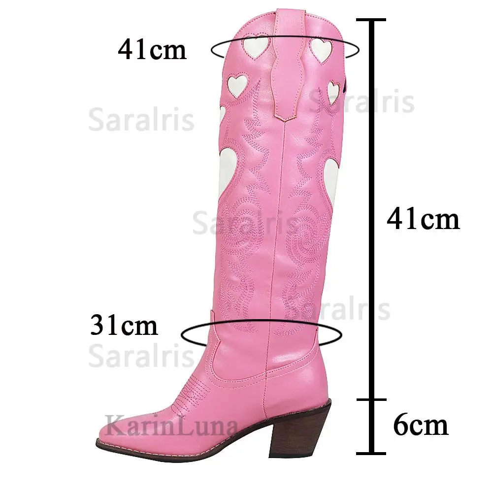 أحذية Sarairis الأزياء مختلطة ملونة عالية الجودة أحذية النساء بالإضافة إلى حجم 43 المطرز الأحذية الغربية مريحة المشي أحذية كورال