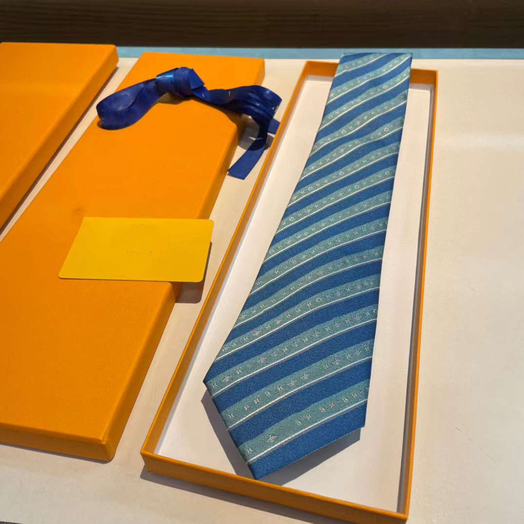 Luksusowy projektant męski krawat lousis vouton twill jedwabny krawat krawat aldult jacquard impreza weselna firma tkana moda