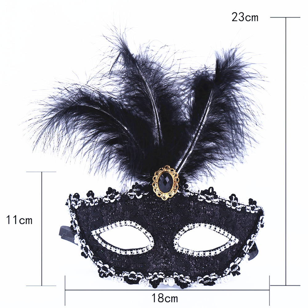 Itacazzo decoratieve rekwisieten damesfestival feest vintage veer eye mask sexy maskerade ball mask