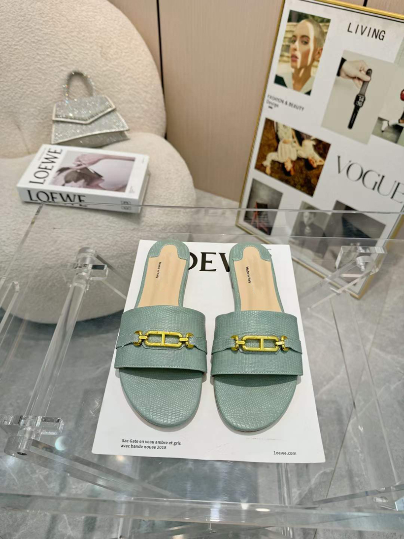 Fashion Women Summer Sandals Slifor Stampato CROC Slide Slide vintage Sliders Italia Classic in pelle Filla in metallo in metallo dedicata Designer Banchet Slipper Box Box Eu 35-42