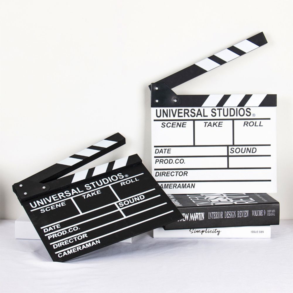 30 x 27cm Vlog Enregistrement du réalisateur en bois Cinema Clapperboard Clapboard Video Scene Movie télévisée