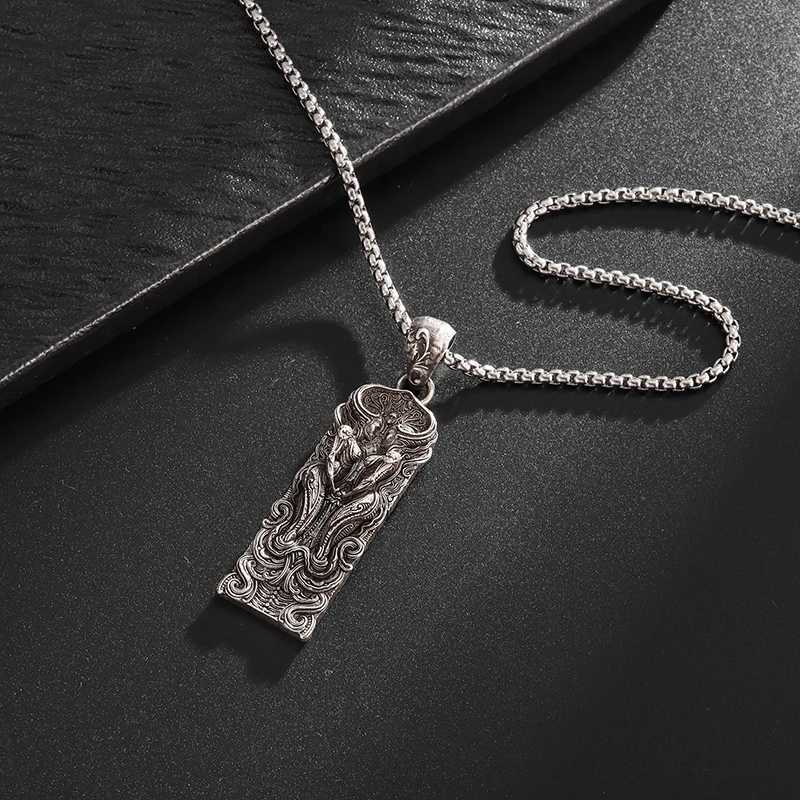 Pendant Necklaces Retro Fashion Gemini Goddess Warrior Pendant Necklace Fashion Jewelry Gift for Men and Women