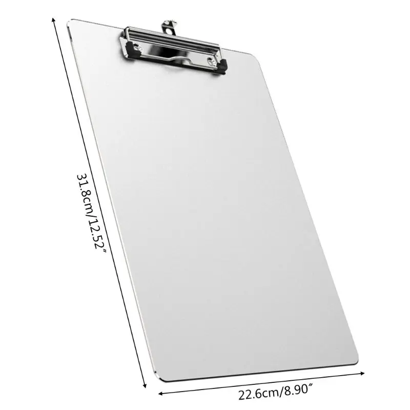 Clipboards A4 Aluminium Legering Writing Clip Board Antislip File Hardboard Paper Holder Office