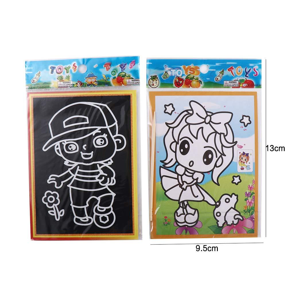 Karty Toys Naklejki Nauka zabawki edukacyjna Magic Scratch Rysowanie Kolorowe zadrapanie Magic Doodle Board