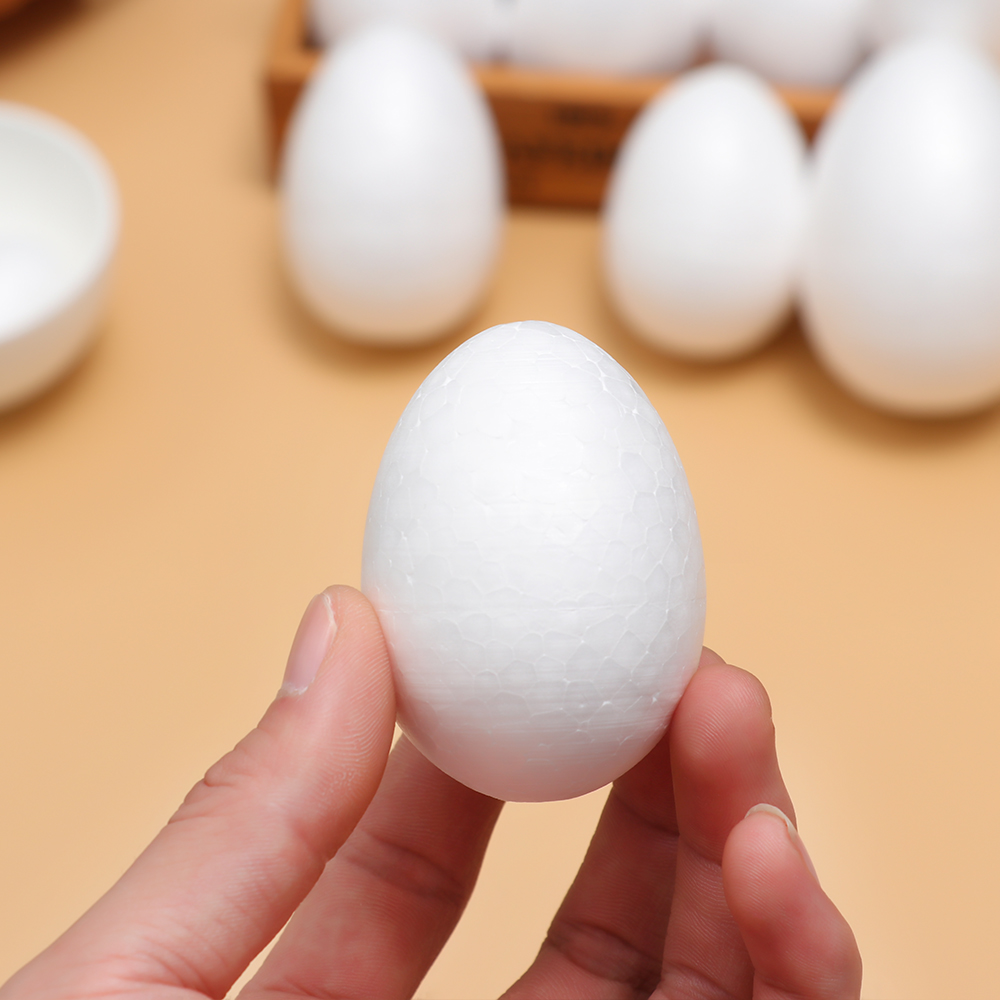1/5 / œufs en mousse blanche modélisation solide Polystyrène Styrofoam mousse œufs œufs forme de festival bricolage décorations enfants cadeaux