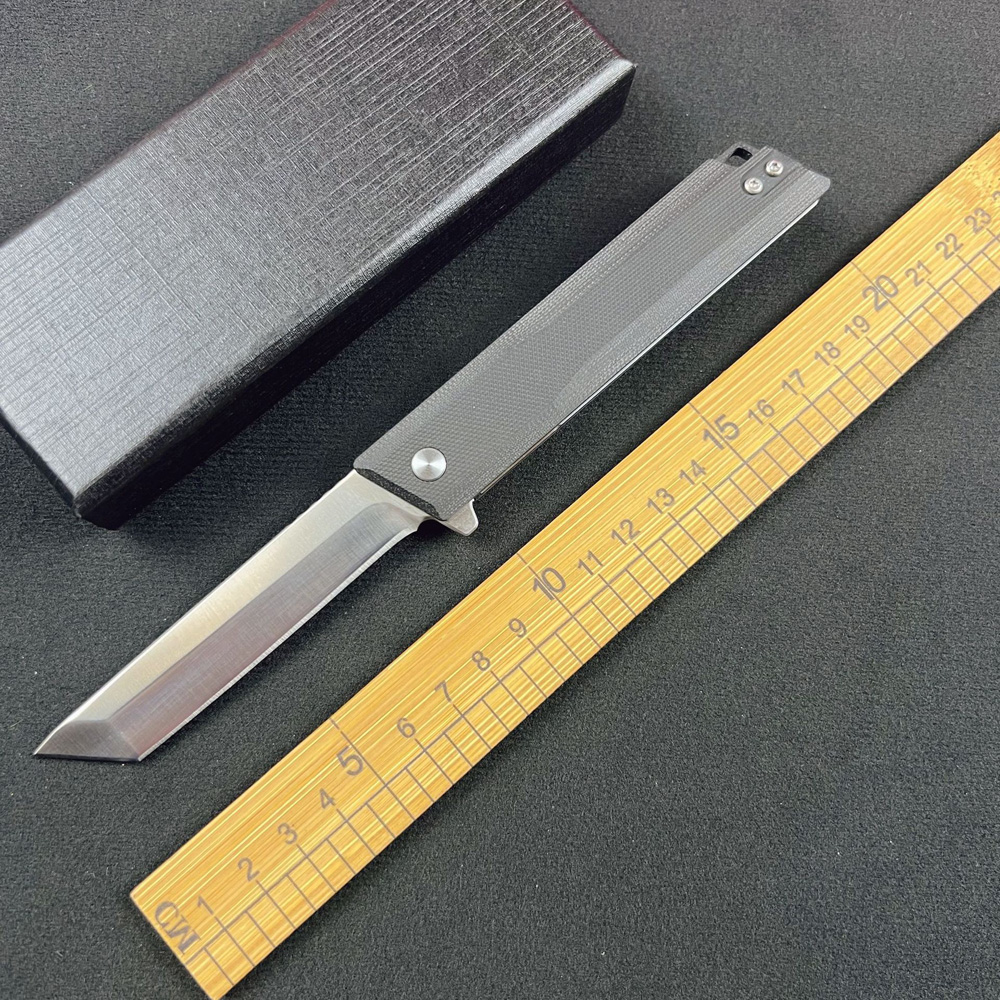 Специальное предложение A6707 Высококачественный флиппер -складной нож D2 Satin Tanto Blade Cnc G10 Harder Harding Ball Barking Camping Liking Folding Knives Folding