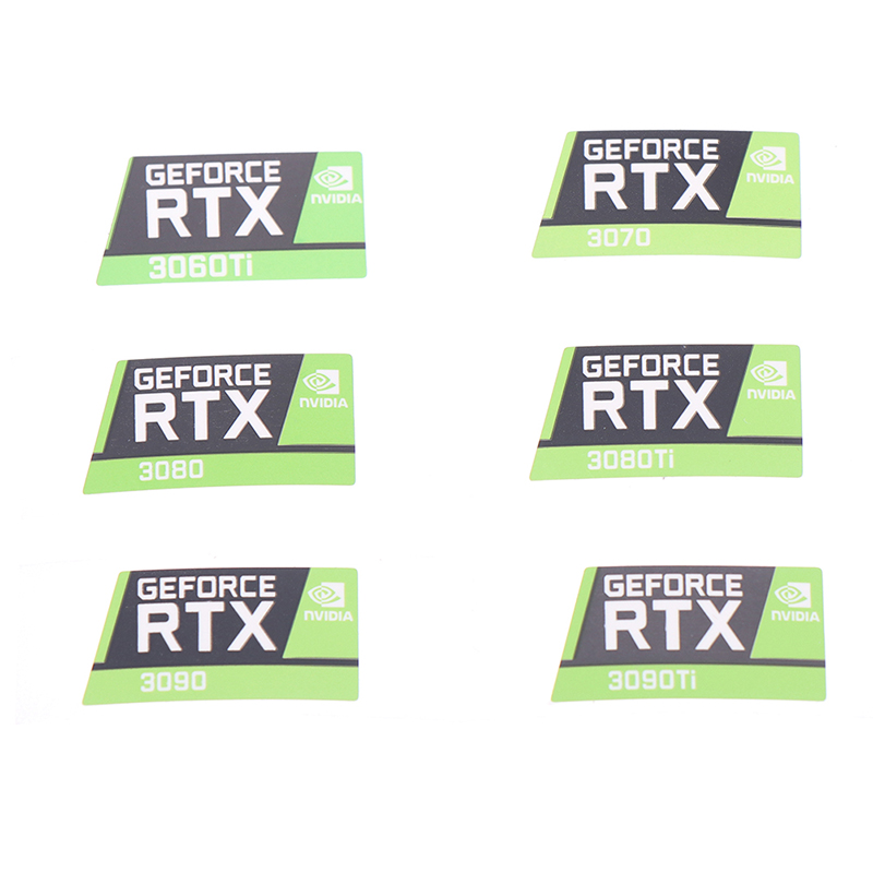Hoge kwaliteit 1 stcs RTX 3090TI 3080TI 3070 3060 Desktopsticker Laptop Grafische kaart Laptop Desktop Label 1.8-4.6m