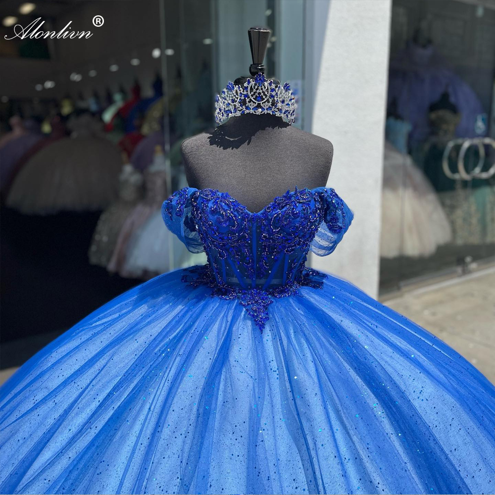 أنيقة قبالة الأكمام الكتف الكرة حبيبتي فساتين quinceanera زبائن الديك