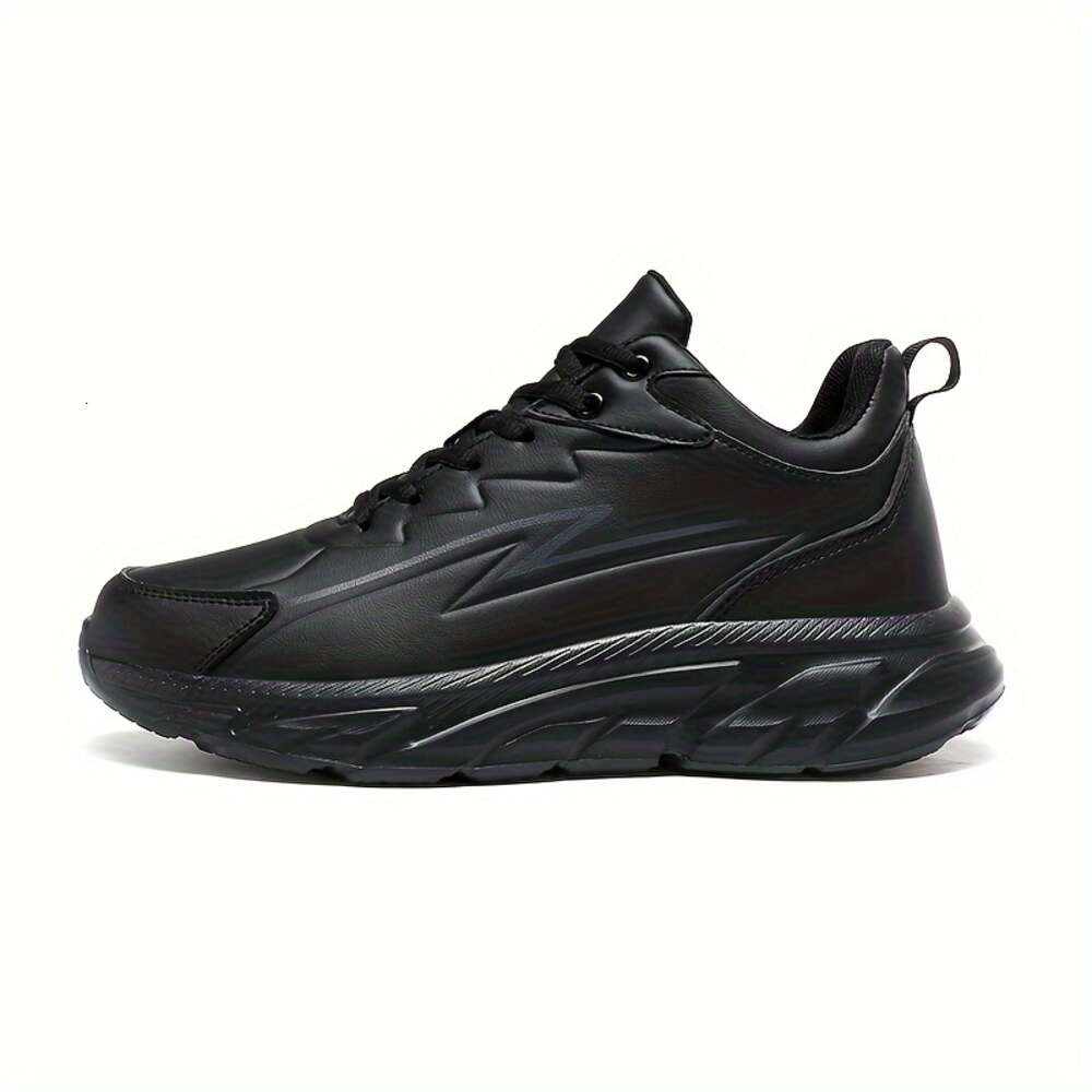Top Plus Size Solid Colour Chunky Shoes, Comfy Non Slip Durable Soft Sole Lace Up Sneakers for Men`s Outdoor Activities outdoor