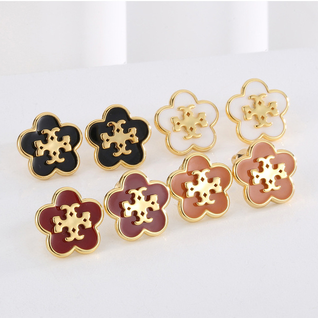 Vintage Flower Stud Earrings Basic Jwelries for Women