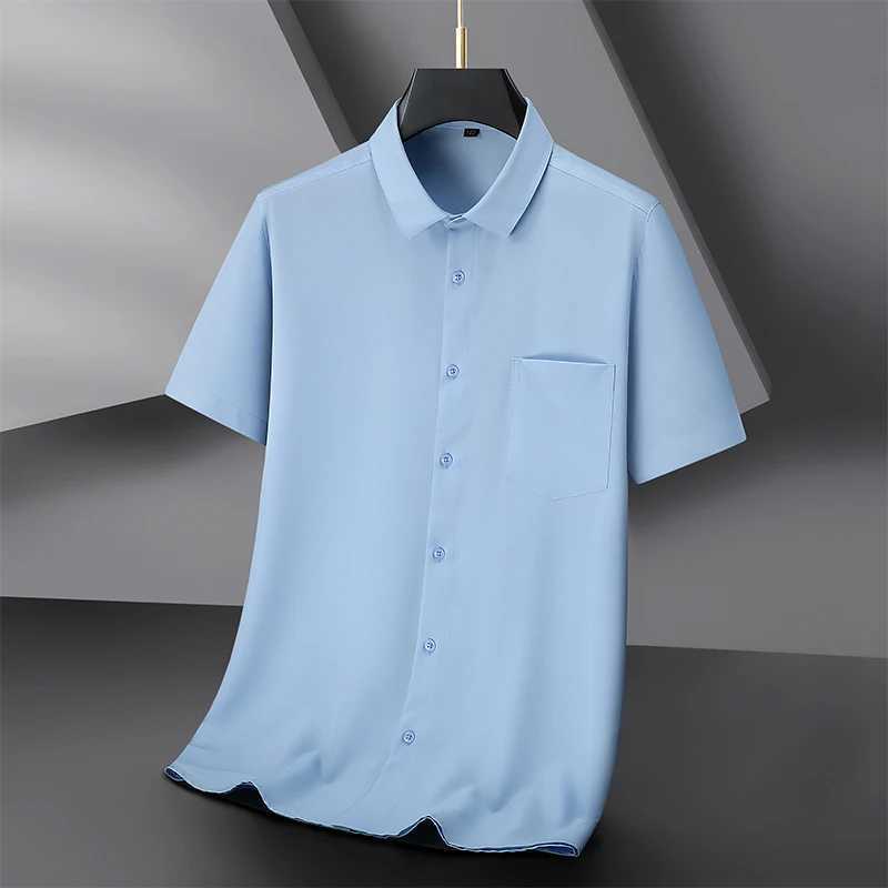 T-shirts masculins pour hommes à manches courtes étanchées d'été à manches courtes et épreuve surdimensionnées 6xl 7xl 8xl 10xl Plus taille formelle décontractée de haute qualité J240402