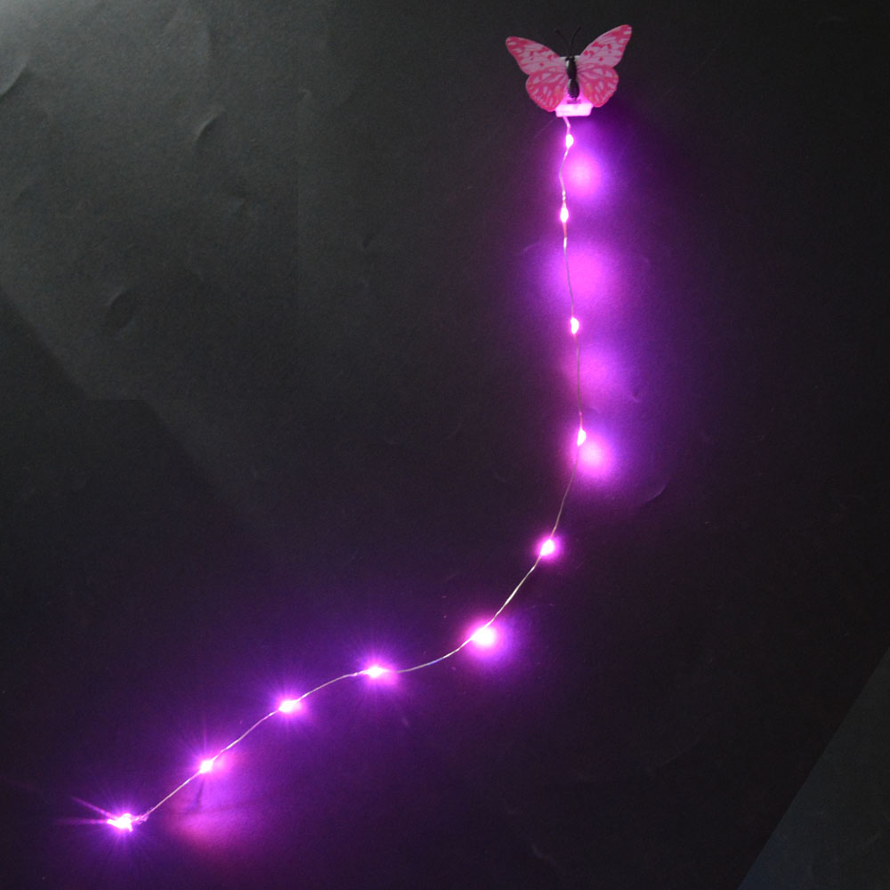 LED LED LIGHT UP TOYS Girls Hair Styling Tools Braider Finger Lunes Bracelet Party Glow in Dark Prizes Decoration