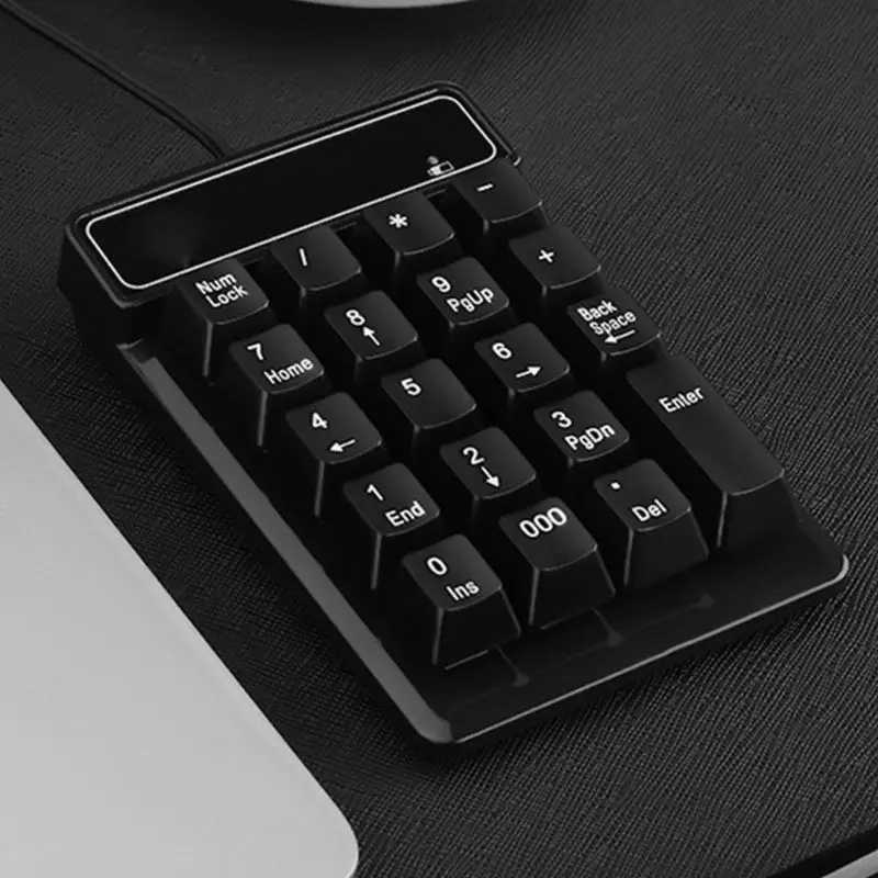 Teclados mini teclado numérico com fio USB para Windows XP/7/8 Acessórios para laptop 95ad 19 key -teclado numérico