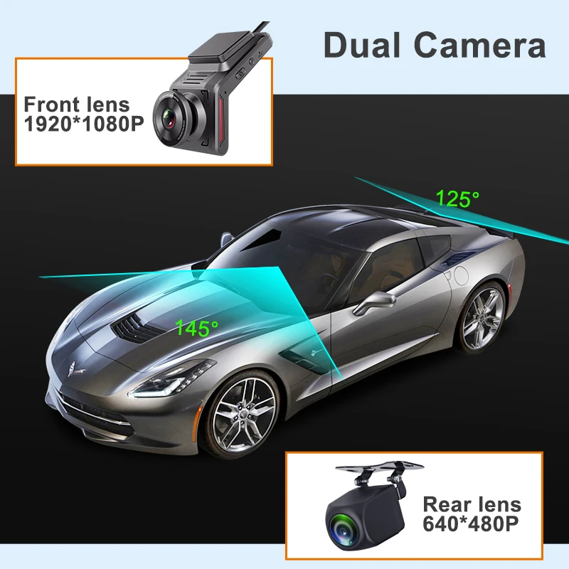 LEEEL 4G LTE Dual Dash Cam Car Car DVR FHD 1080P WiFi GPS Tracker Live Remote Monitor LOOP VIDEO