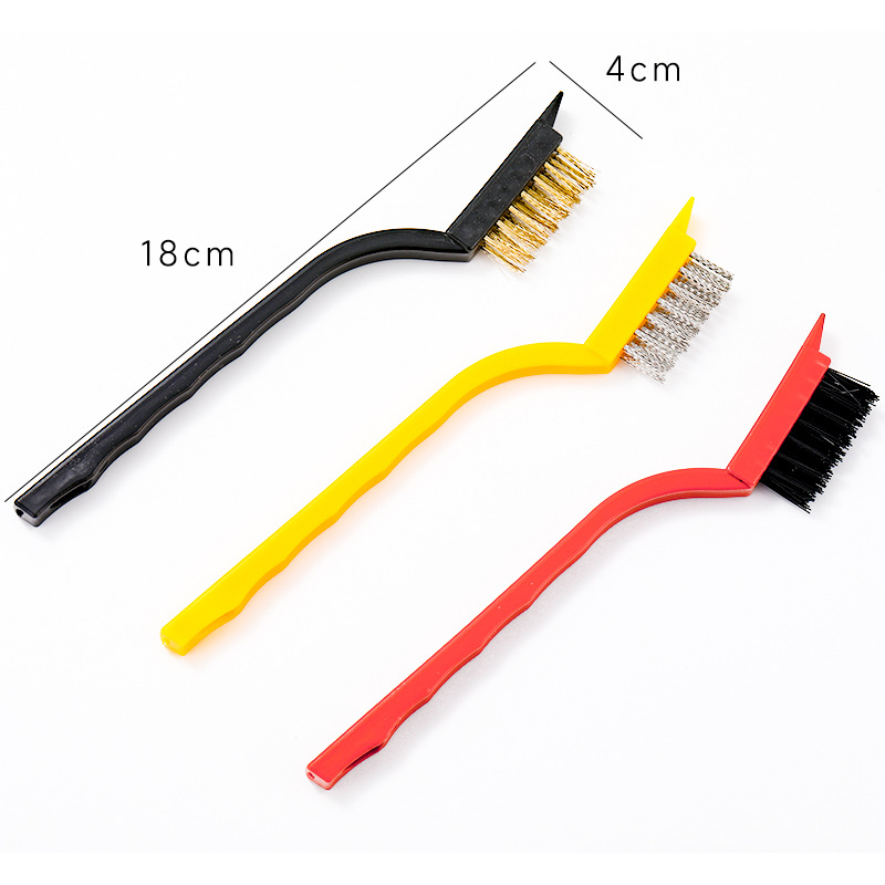 Kitchen Household Cleaning Kit Scraper Wire Brush Durable Stiff Bristles Gas Stove Fume Shovel Small Brush Gap Cleaning Spatula