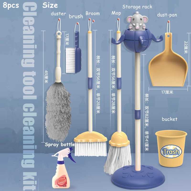 Cuisines jouent de la nourriture outils de nettoyage de maison pour enfants kit de simulation