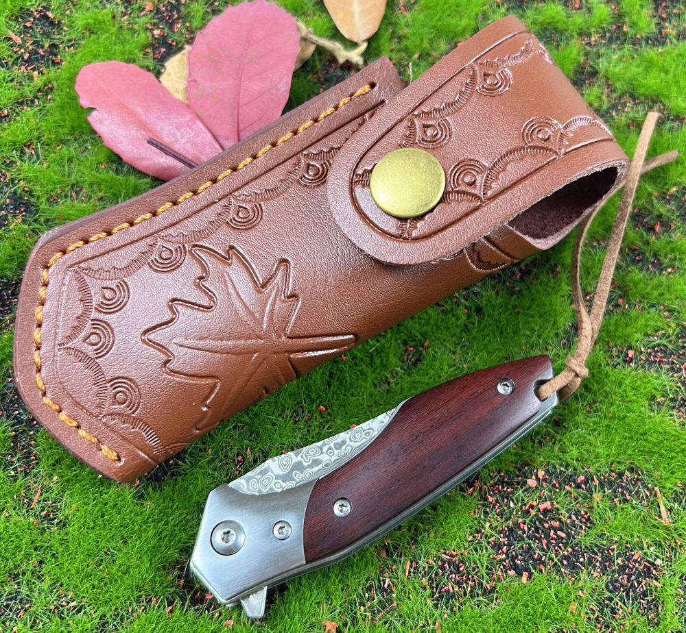 Ny ankomst A6709 Högkvalitativ flipper Folding Knife Damascus Steel Blade Rosewood Handle Ball Bearing Outdoor Camping Vandring Fiske EDC Mapp Knivar