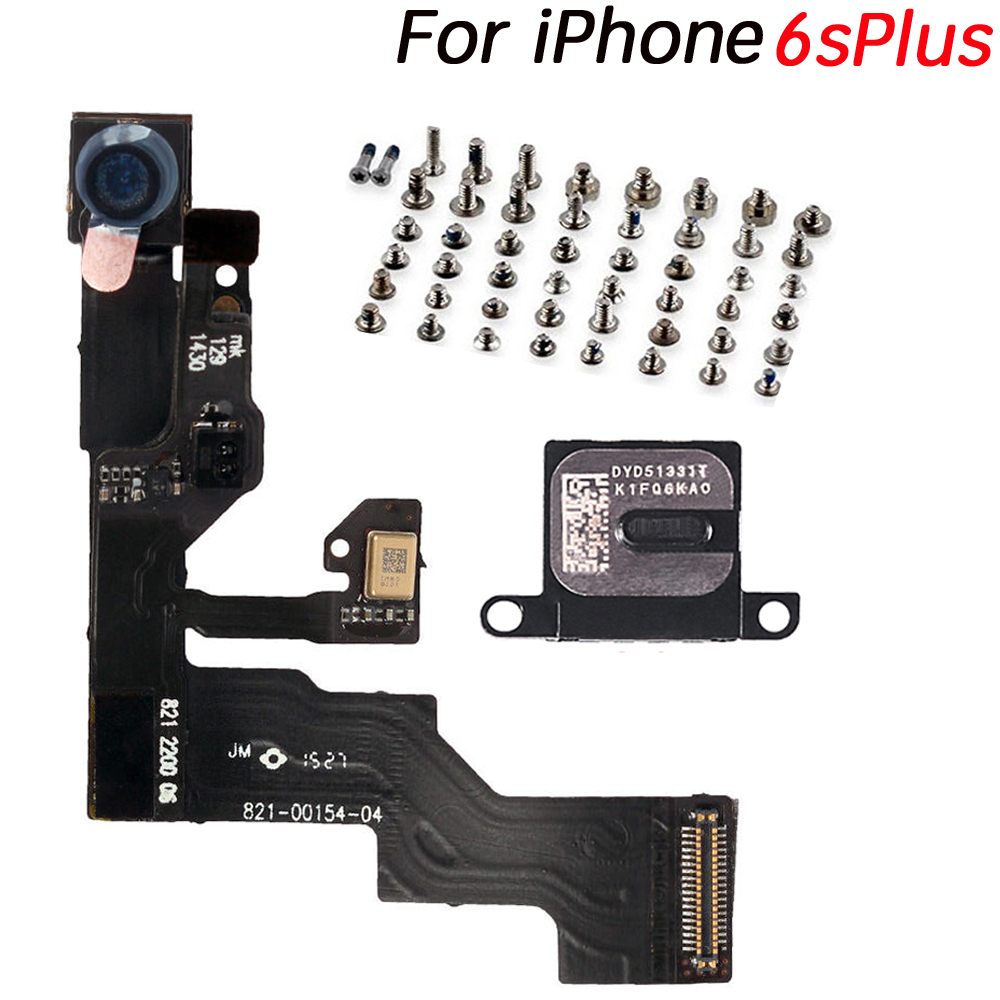 Front Camera Flex Cable för iPhone 6 6p 6s plus öronhögtalare och fullskruvar sätter ersättning