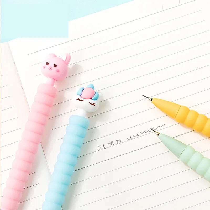 Pencils Creative Animal Mechanical Pencil Cute 0.5MM Student Automatic Pen For Kids Gift School Office Supplies